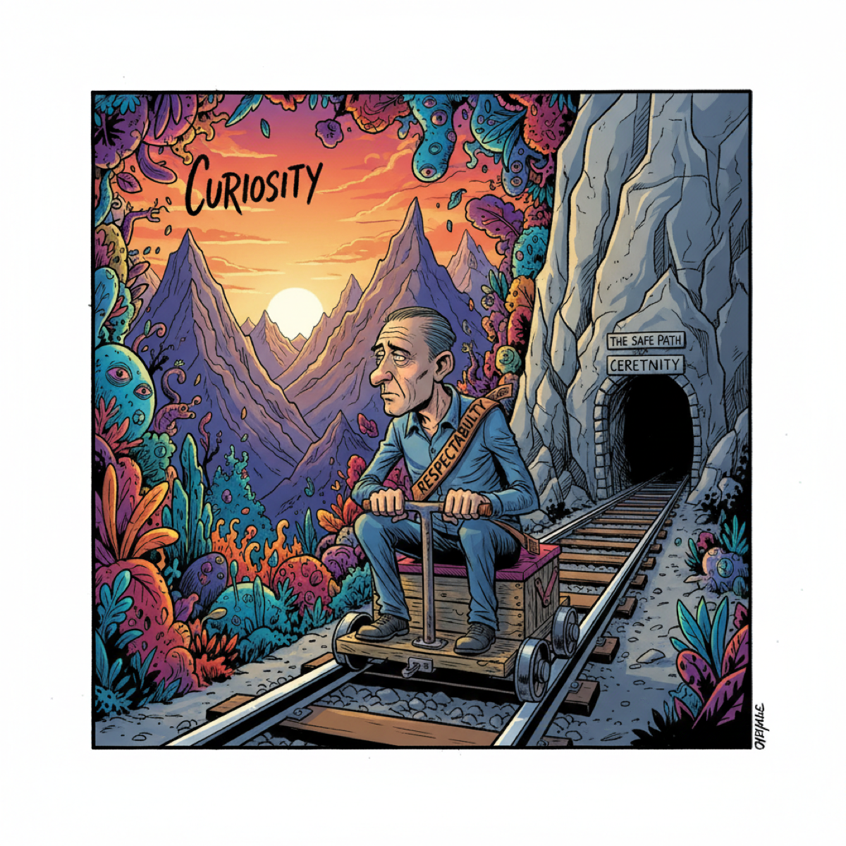 The Rails of the Safe Path: Trading curiosity for certainty